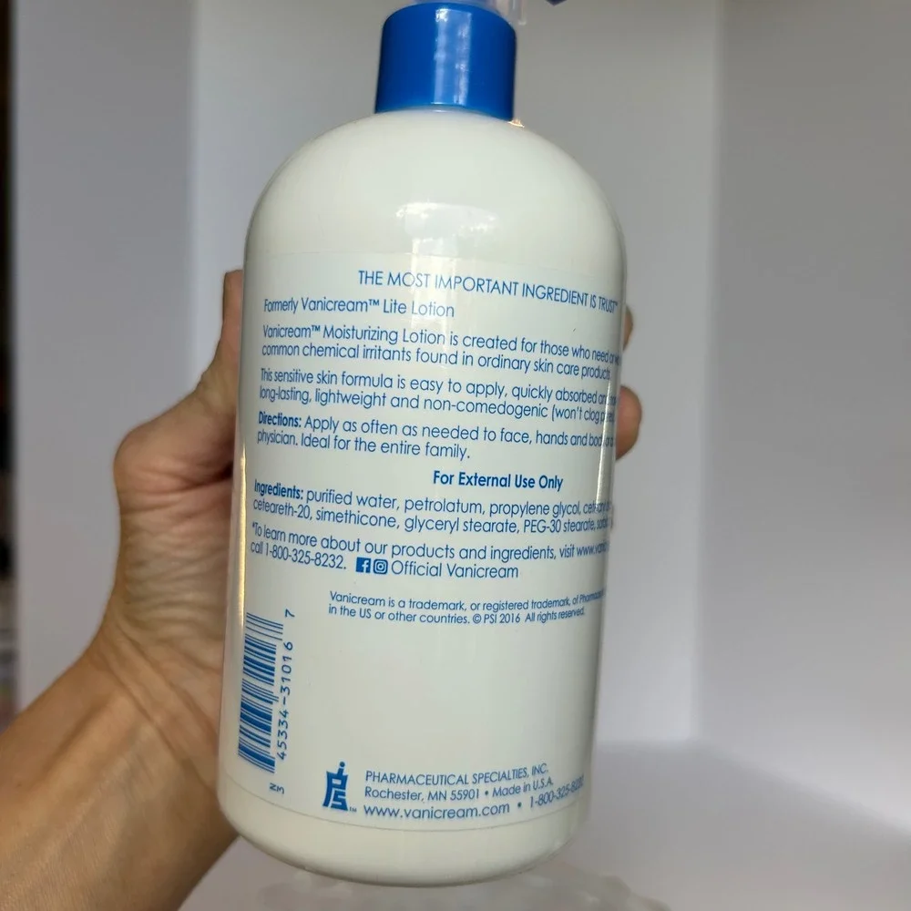 Vanicream Moisturizing Lotion 16 oz Sensitive Skin‎ Dermatologist Tested